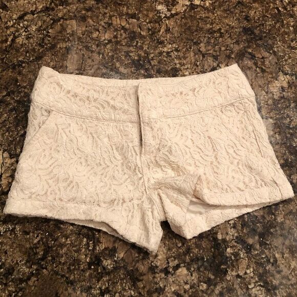 Boom Boom Jeans Cream Colored Lace Shorts - Picture 1 of 5